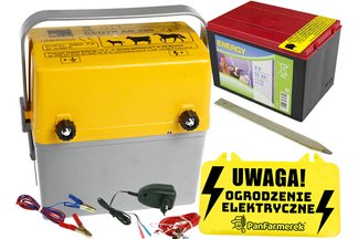 Zestaw Redyk AB200 + bateria 55Ah + zasilacz na bydło, konie, małe psy i koty